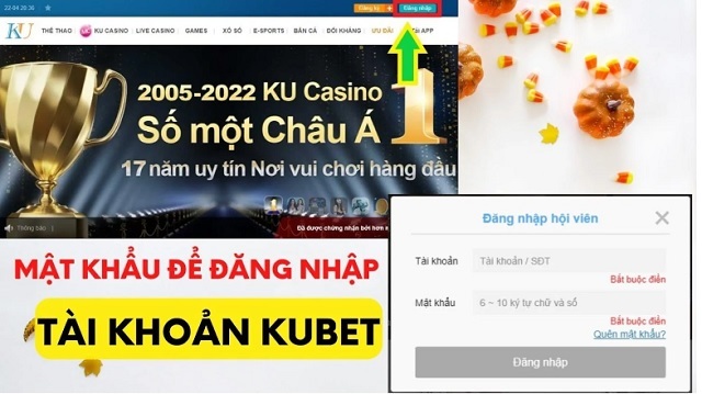 Tại Kubet có 2 loại mật khẩu cho người chơi